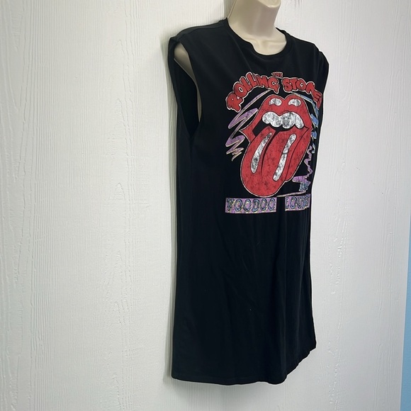 H&M - The Rolling Stones Voodoo Lounge Graphic Sleeveless T Shirt Dress Size S - Picture 5 of 9